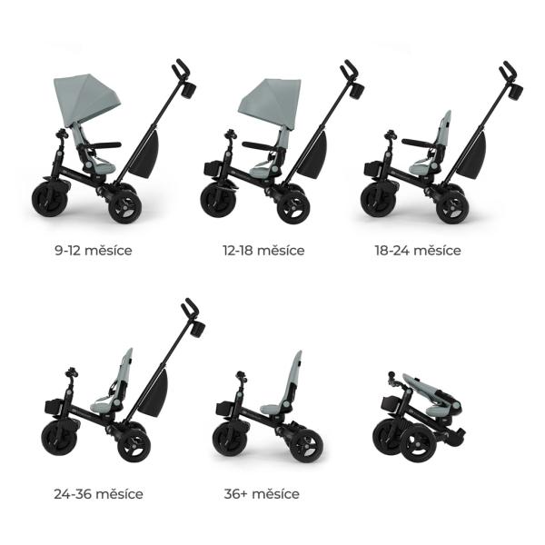 KINDERKRAFT Tříkolka Aveo 2 Plus Green (obrázek 6)