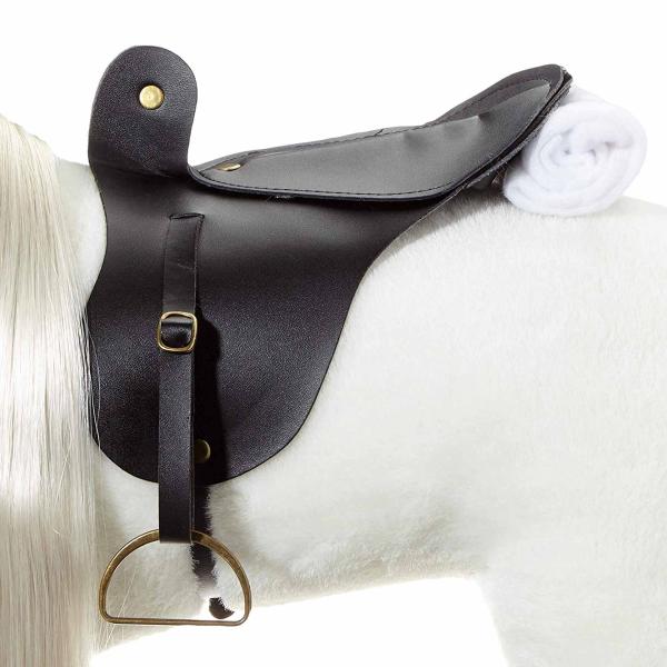 Götz bílý poník Lipizzan na česání a ježdění pro panenky 50cm (obrázek 6)