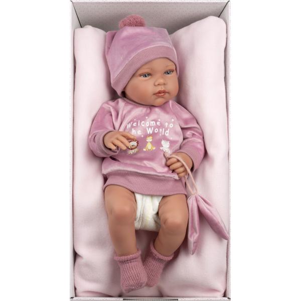 Llorens 84346 NEW BORN HOLČIČKA - realistická panenka miminko s celovinylovým tělem (obrázek 5)