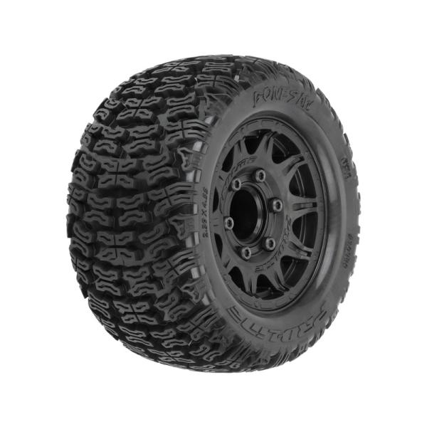 Pre-Line koleso s pneu 1:10 Bonesaw 2.8", H12/H14 disk čierny (2)