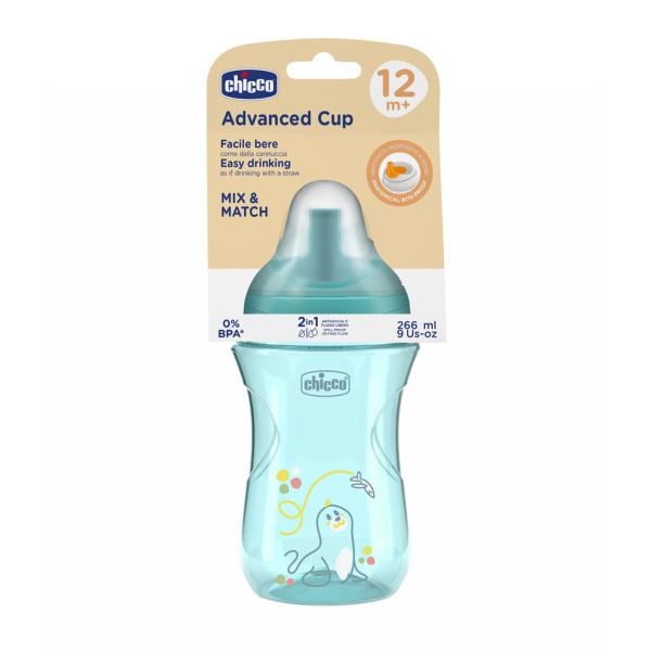 CHICCO Hrnek Advanced se slámkovým náustkem teal, 12m+ (obrázek 4)