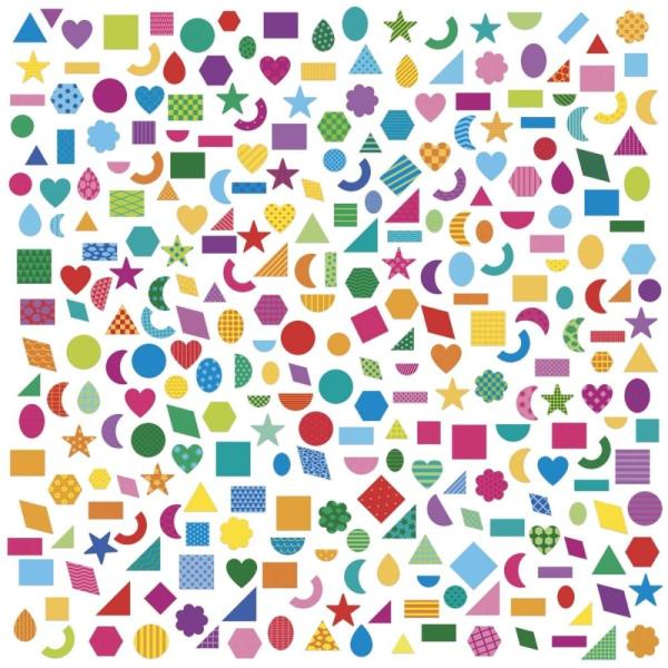 Janod Stickers Samolepky Geometrické tvary 300 ks