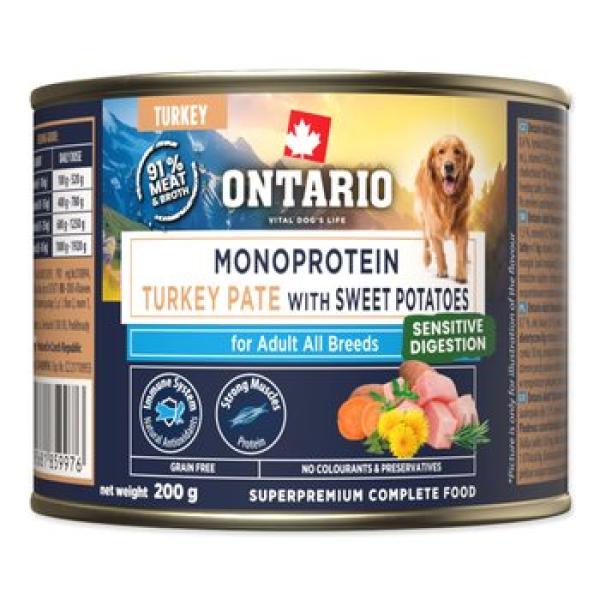 Konzerva Ontario Adult monoprotein krůtí paté s batáty 200g (obrázek 4)