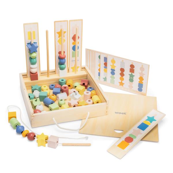 Woet Třídicí hra s dřevěnými korálky