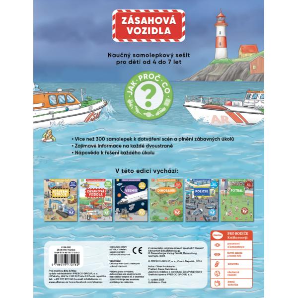 Můj první samolepkový sešit – ZÁSAHOVÁ VOZIDLA (obrázek 6)