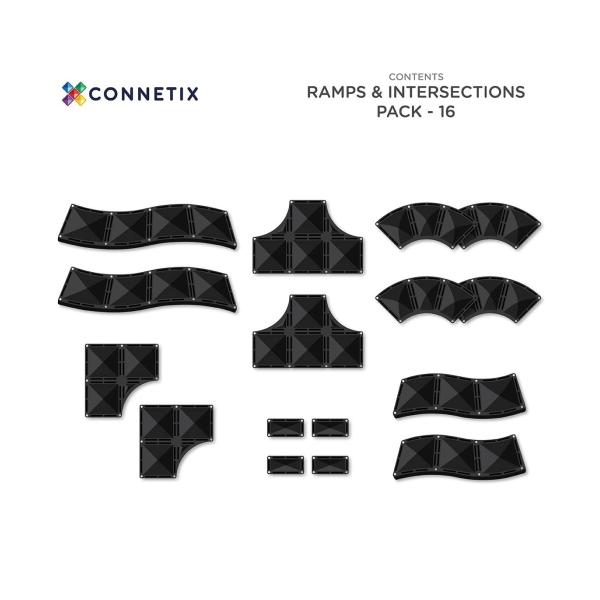 CONNETIX® Ramps & Intersections Pack magnetická stavebnice 16 ks