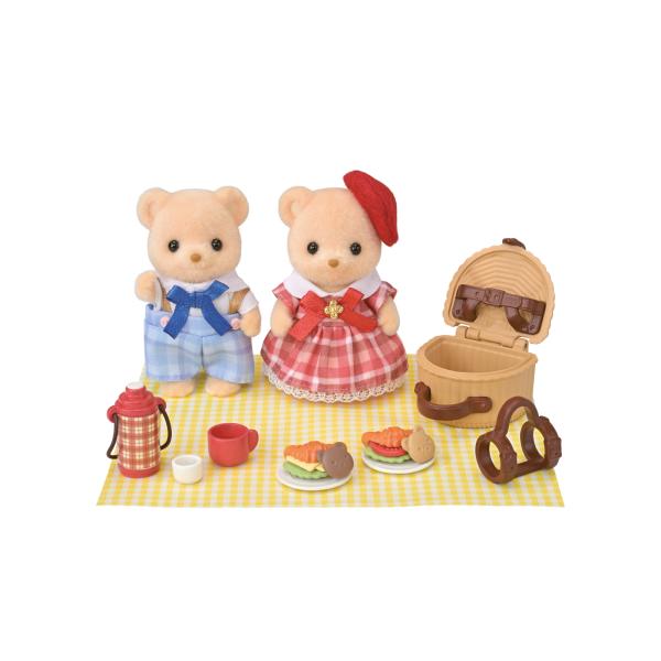 Sylvanian Families Ositos de Galleta hermana y hermano en picnic