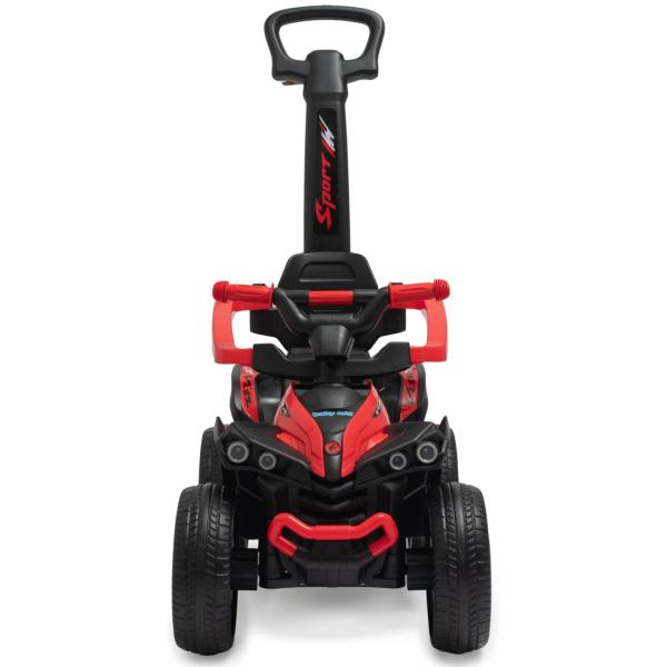 Dětské odrážedlo s vodící tyčí Baby Mix Mega červené