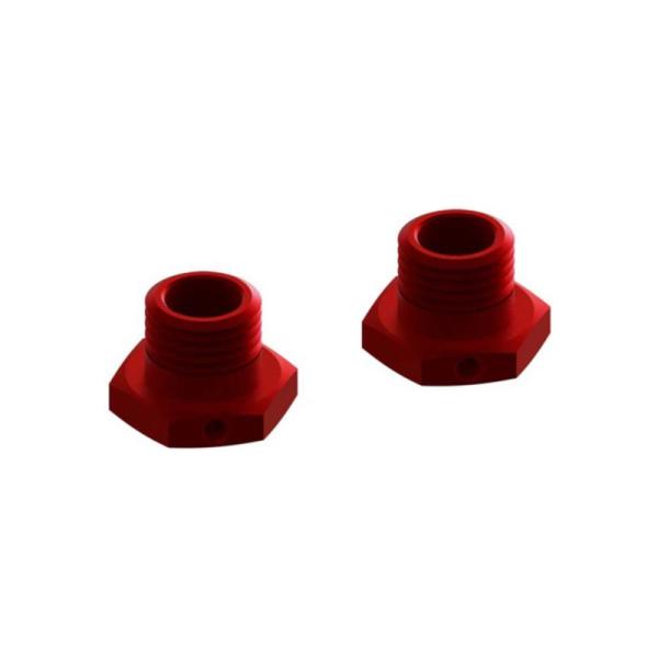 Arrma šesťhran kolesa 17mm 14.6mm hliník, červený (2)
