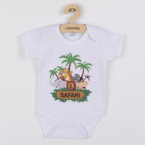 Body s potiskem New Baby SAFARI 74 (6-9m)