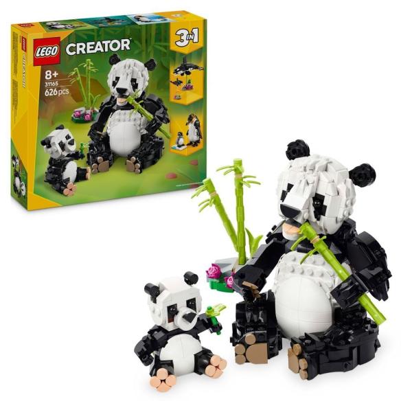 Lego Creator 3 In 1 Animali Selvatici: Famiglia Di Panda Giocattolo - Si Trasforma In Pinguino E Orca - Regalo Di Compleanno Creativo Per Bambine E Bambini Da 8 Anni In Su - 31165-image