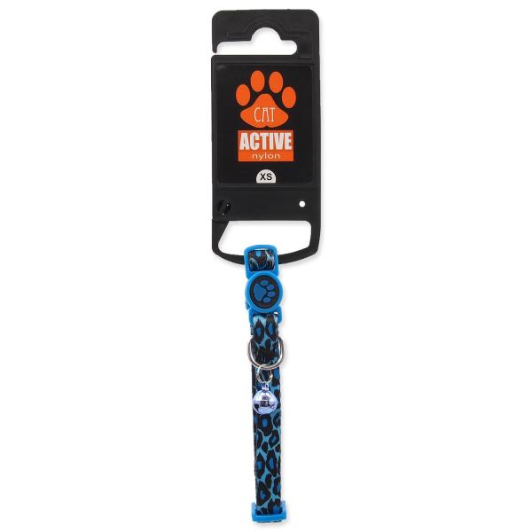 Obojek Active Cat nylon XS leopard modrý 1x19-31cm (obrázek 4)