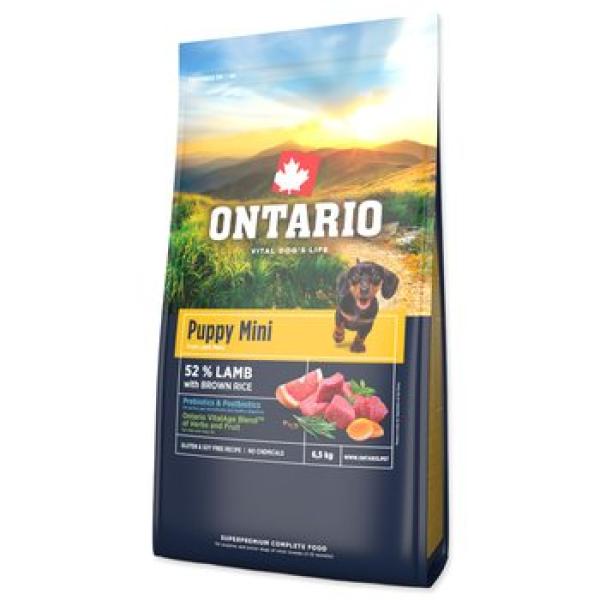Krmivo Ontario Puppy Mini Lamb & Brown Rice 6,5kg (obrázek 8)