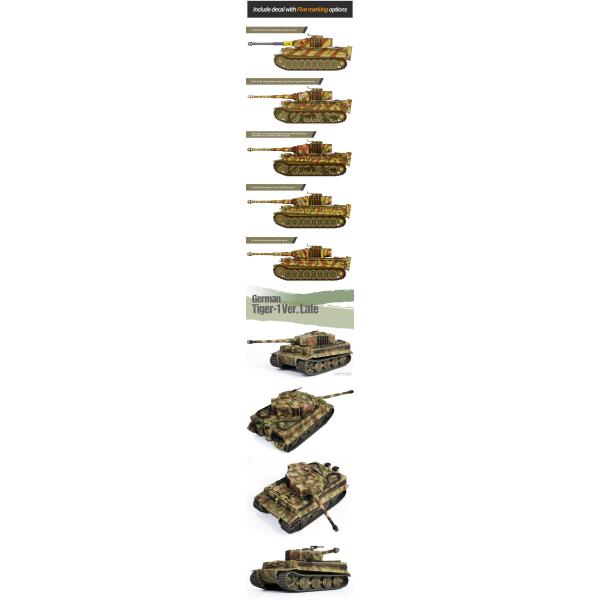 Model Kit tank 13431 - Německý Tiger I Verze Pozdní (1:72) (obrázek 3)