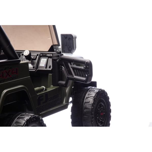 Elektrické autíčko Toyota FJ Cruiser XXL s pohonem 4×4, licencované (Dvou místné), zelené,