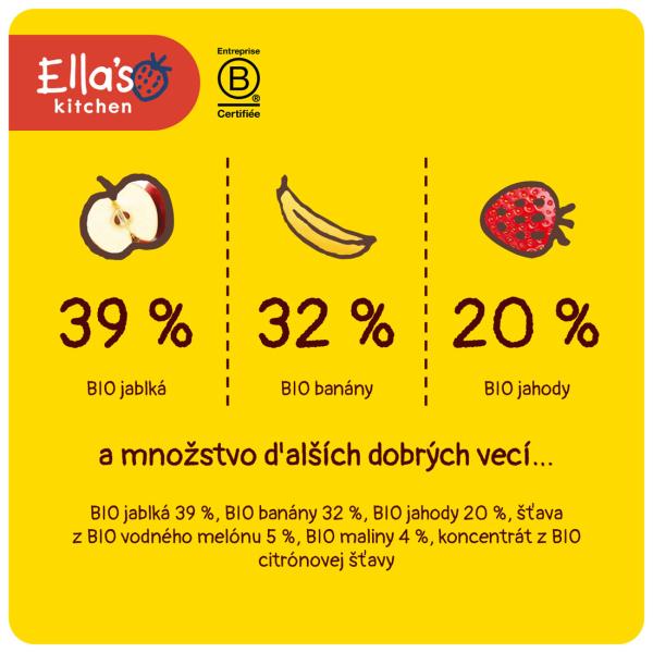 Ella's Kitchen BIO RED ONE ovocné pyré s jahodami (90 g) (obrázek 3)