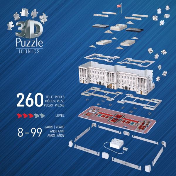 Ravensburger Iconics: Buckinghamský palác (Noční edice)