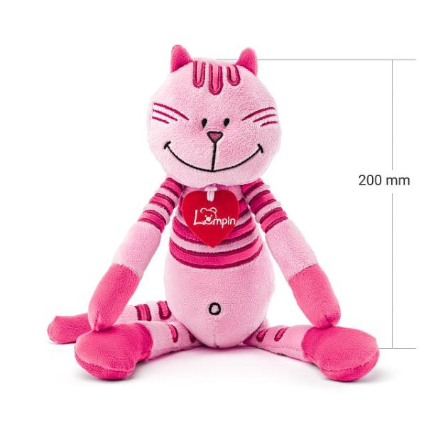 Lumpin Kočka Rosalie, střední – růžová, 38cm