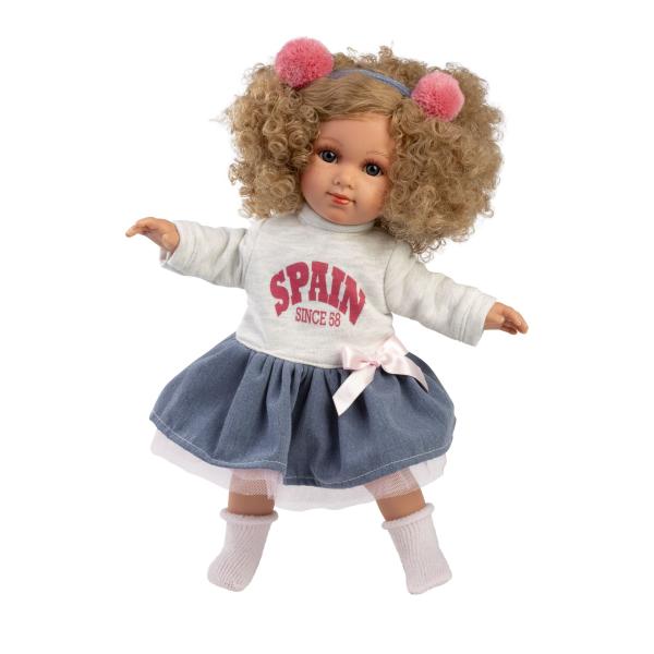 Llorens 53557 ELENA - realistická panenka s měkkým látkovým tělem - 35 cm