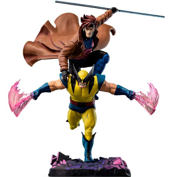 Iron Studios X-Men ' 97 - Gambit & Wolverine Deluxe Art Scale 1/10 Socha