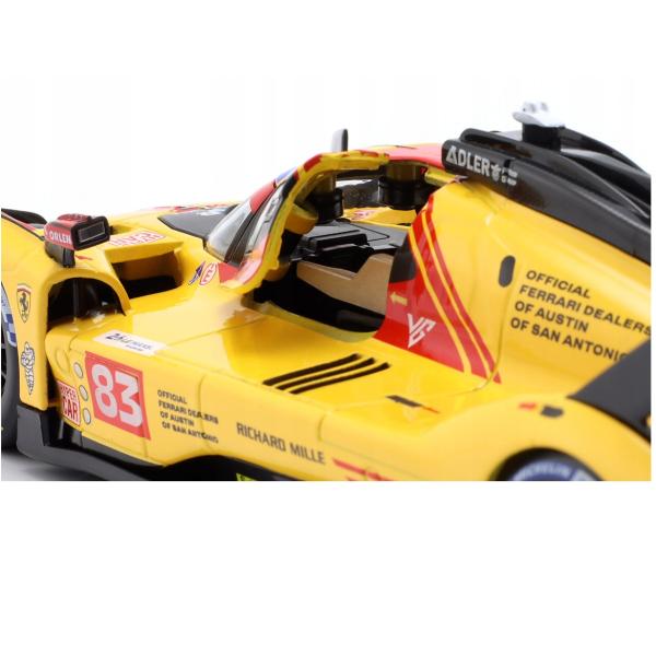 Bburago 1:24 Ferrari Racing - 499P LMH žlutá č.83 - 24h Le Mans Livery 2024 (obrázek 3)