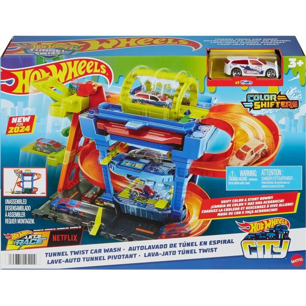 Hot Wheels® City Color Shifters Automyčka s otočným tunelem, HTN80 (obrázek 8)