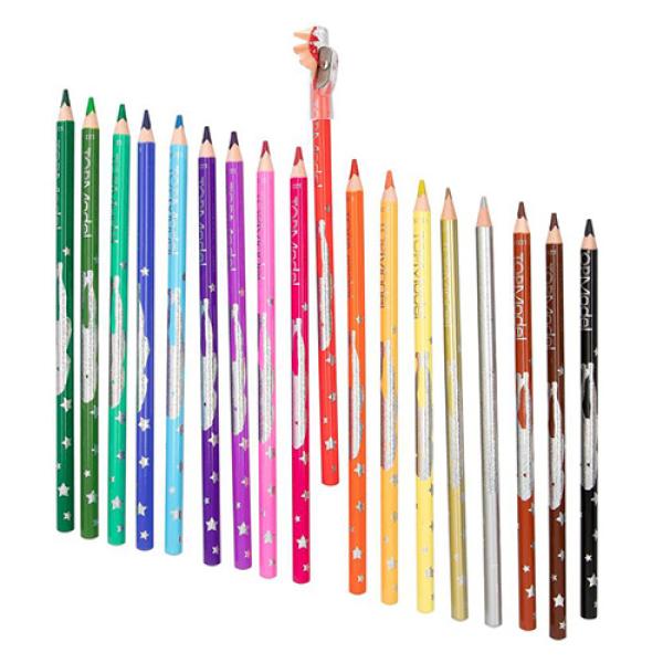 Top Model Sada pastelek a ořezávátka, 18 pastelek a 1 ořezávátko