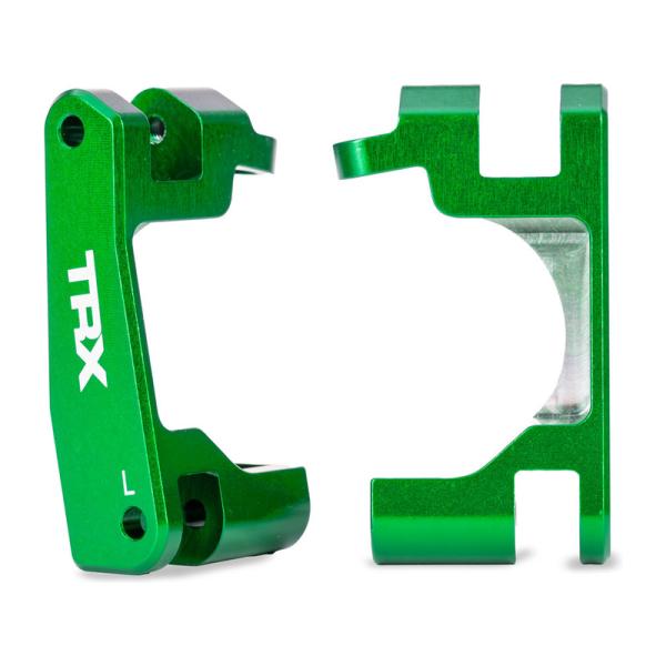 Traxxas těhlice přední hliníková zelená (pár) (pro #9080)