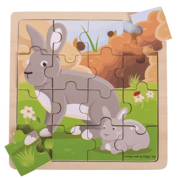Bigjigs Toys Puzzle králík s králíkem