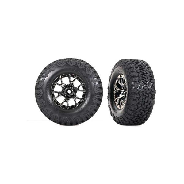 Traxxas kolo 2.2/3.0", disk Raptor R černý chrom, pneu BFGoodrich T/A KO2 (2)