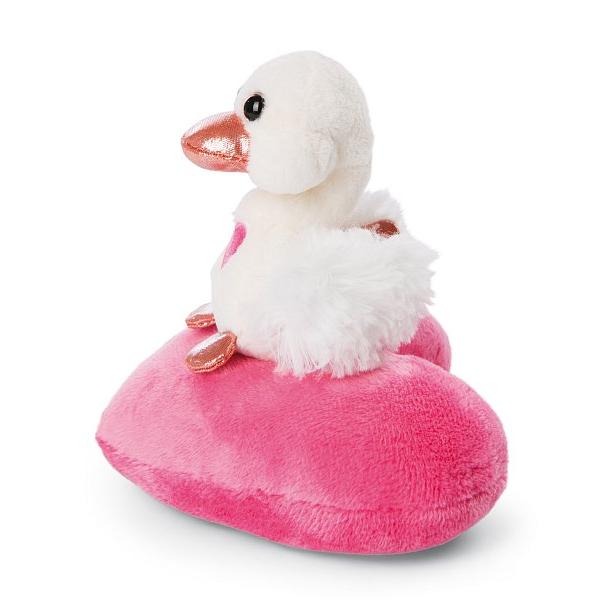 NICI plyš Love Bílá labuť se srdíčkem 10cm, GREEN (obrázek 3)
