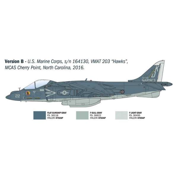 Model Kit letadlo 90193 - AV-8B Harrier II (1:72) (obrázek 5)