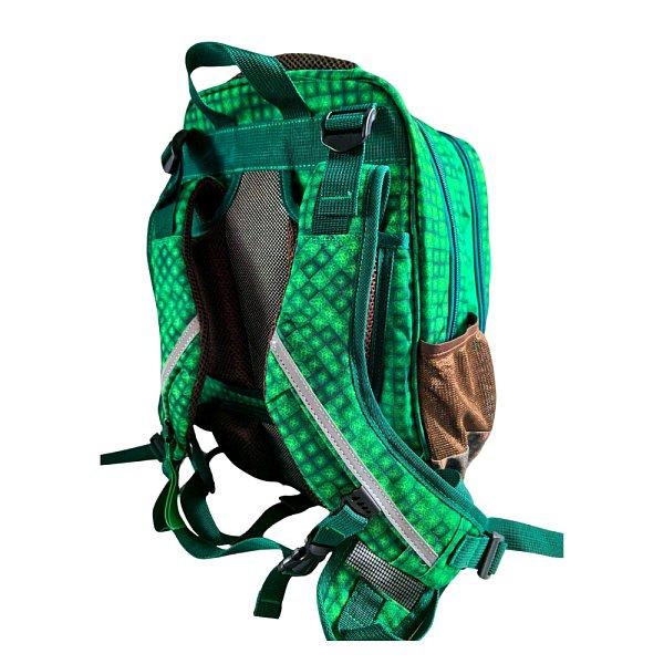 PIXIE CREW Junior batoh, zelená, Mine&Craft 100 pixelů