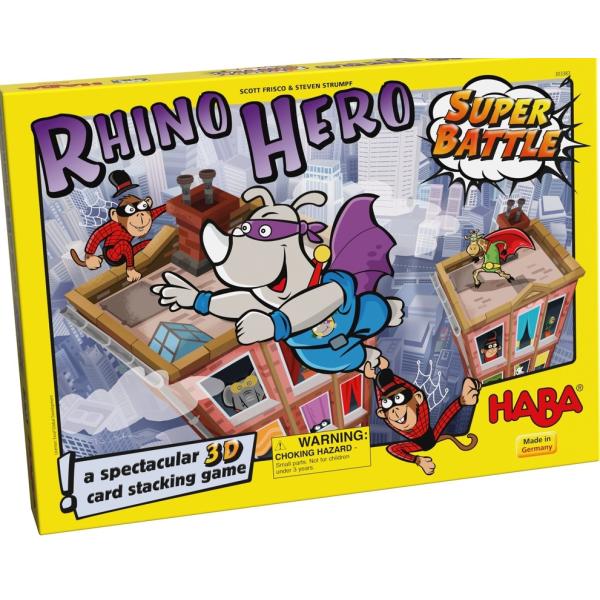 Haba Spoločenská hra pre deti Rhino Hero Super Battle 5+