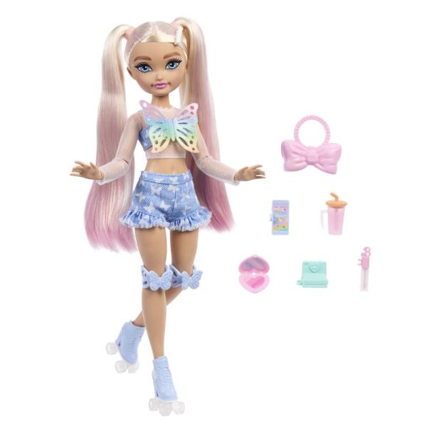 Barbie Dream Besties Panenka na kolečkových bruslích - Malibu (obrázek 4)