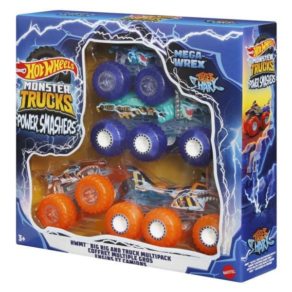 Mattel Hot Wheels Monster trucks power smashers tahač a truck (obrázek 5)
