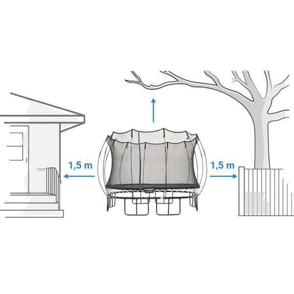 Springfree Trampoline® Medium Oval (O77) Trampolína s ochrannou sítí, 240 × 340 cm (obrázek 4)