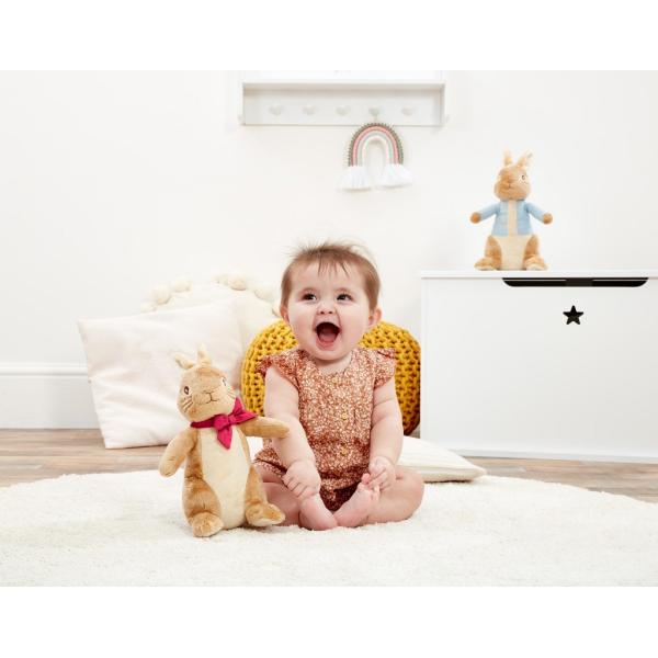 Rainbow Plyšový zajíček Flopsy s mašlí velký