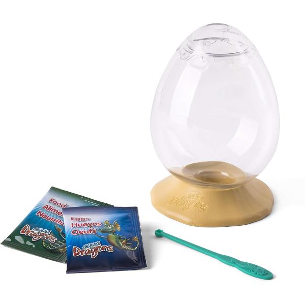 Aqua Dragons Underwater World Eggspress,Giocattolo Educativo Stem,Set Acquario,Crescere Un Animale Domestico Facile Per I Bambini - Include Serbatoio, Cibo, Uova, Cucchiaio Di Cibo E Pipetta- Turchese-image