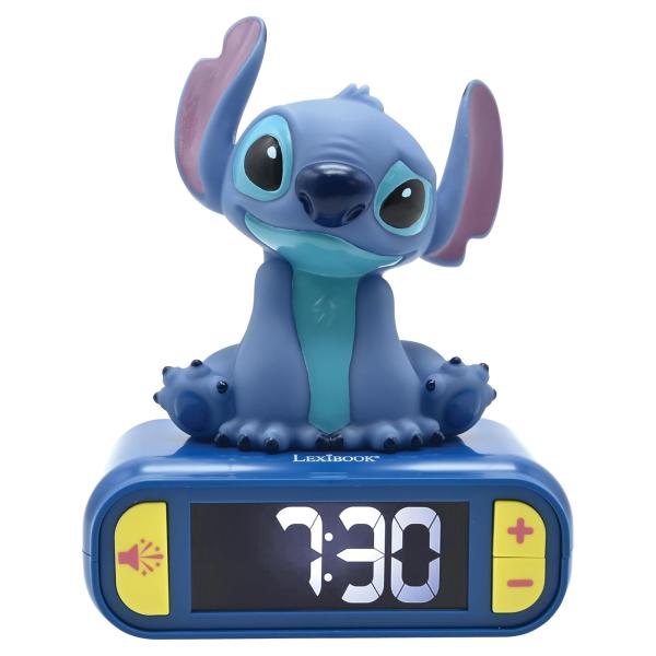 Budík s nočným 3D svetlom Disney Stitch