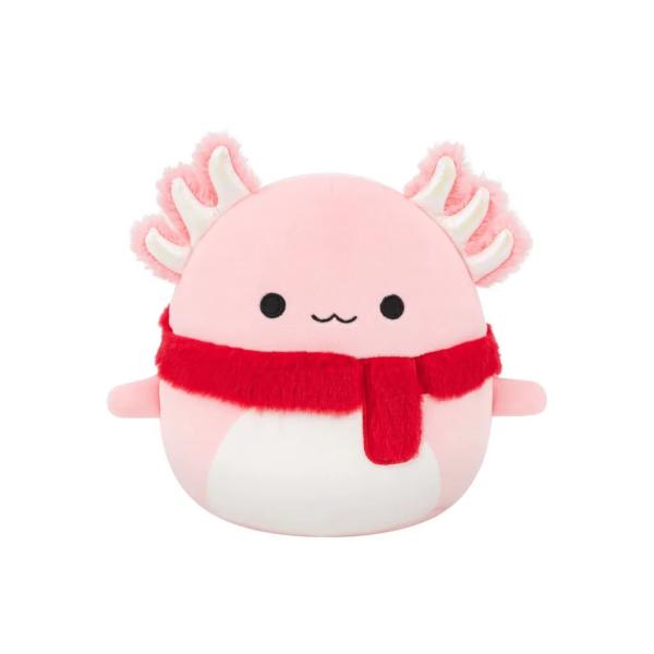 Squishmallows Růžový axolotl se šálou Archie, 30 cm