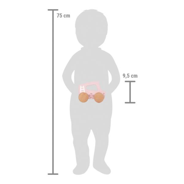 small foot Dřevěné auto na tlačení Růžové