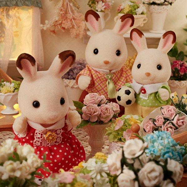 Sylvanian Families Rodina ´´chocolate´´ králíků, nová