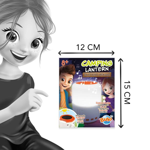 Kempingová lampa s reproduktorem