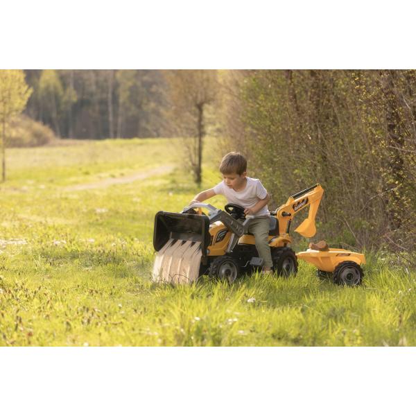 Smoby Šlapací traktor Builder Max s bagrem a vozíkem (obrázek 5)