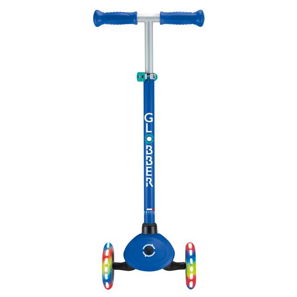 Globber dětská tříkolová koloběžka - Primo Lights V2 - Svítící Kolečka - Navy Blue (obrázek 3)