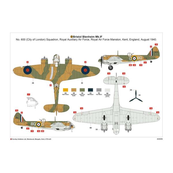 Classic Kit letadlo A04059 - BISTOL BLENHEIM MK1f (1:72) (obrázek 5)