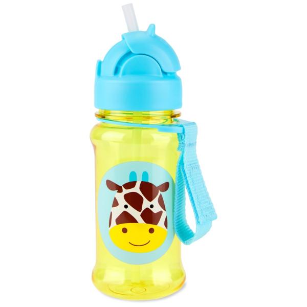 SKIP HOP Zoo tritan Láhev s brčkem 355ml Žirafa 12m+