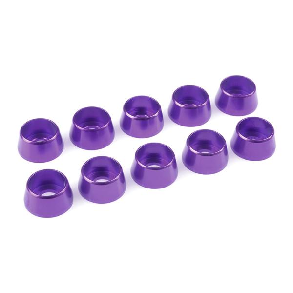 Rondella per cilindro. testa M5 / 12mm alluminio viola (10)