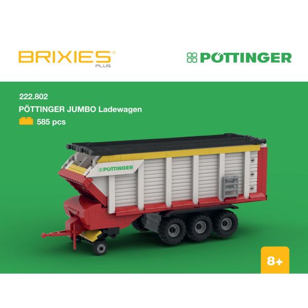BRIXIES Plus 222.802 Pöttinger Jumbo – víceúčelový samosběrací vůz, 585 ks